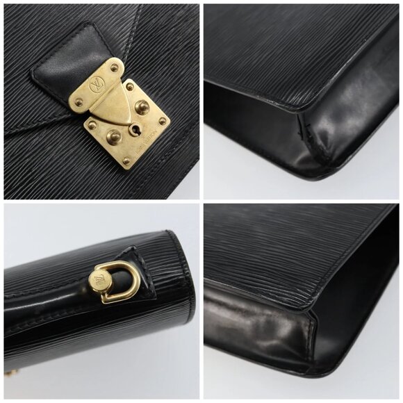 LOUIS VUITTON Epi Monceau 28 Hand Bag Black - Picture 9 of 15